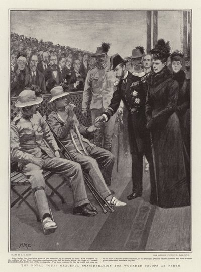 Le Tour Royal, Considération Gracieuse pour les Troupes Blessées à Perth - Henry Marriott Paget